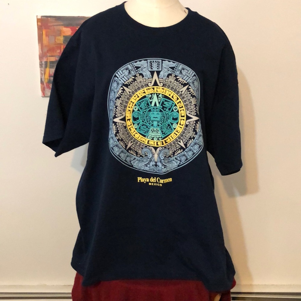 Playa del Carmen Mexico T-shirt size XL Blue